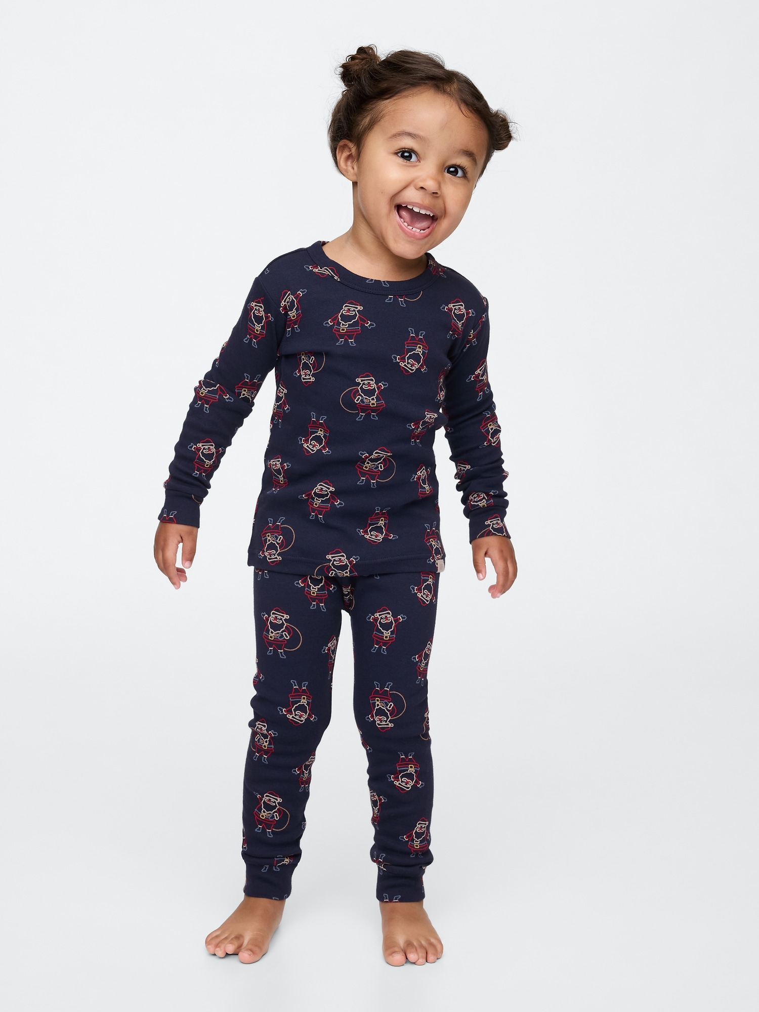 Baby & Toddler Organic Brushed Cotton Holiday PJ Set - Blue