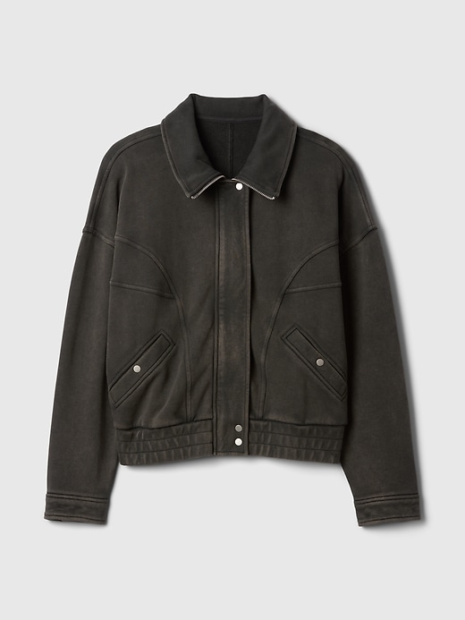 Image number 5 showing, Heavyweight French Terry Bomber Jacket