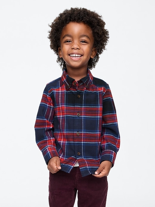 Image number 1 showing, Baby & Toddler Organic Cotton Flannel Shirt