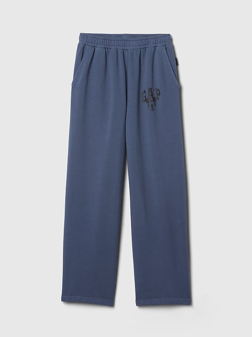 7 of 8 showing, with the color navy uniform of product Gap × Disney Logo Baggy Sweatpants