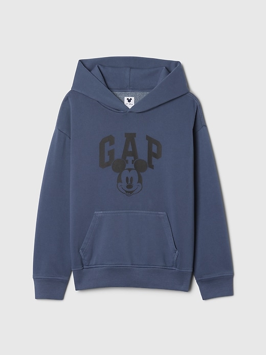 6 of 8 showing, with the color navy uniform of product Gap × Disney Kids VintageSoft Mickey Mouse Logo Hoodie