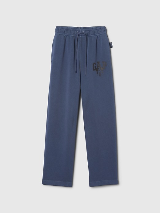 6 of 8 showing, with the color navy uniform of product Gap × Disney Kids VintageSoft Mickey Mouse Logo Sweatpants