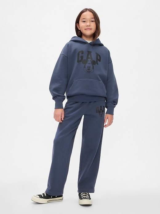 5 of 8 showing, with the color navy uniform of product Gap × Disney Kids VintageSoft Mickey Mouse Logo Sweatpants