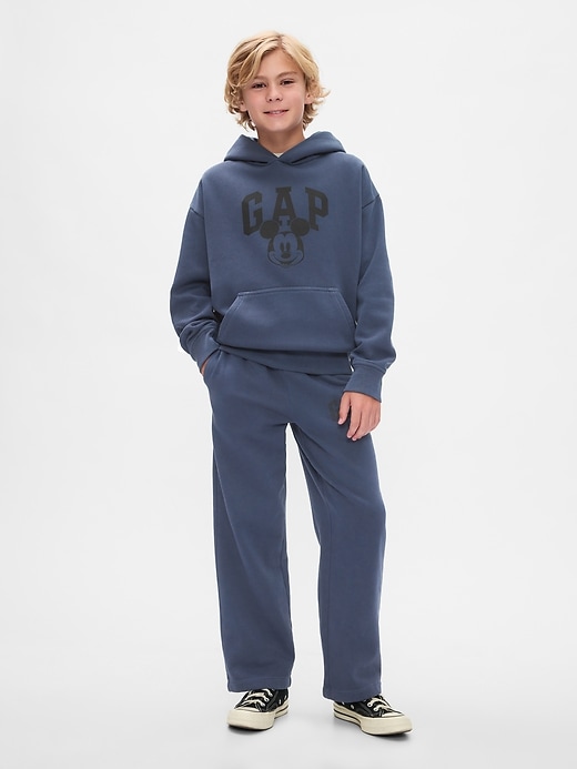 3 of 8 showing, with the color navy uniform of product Gap × Disney Kids VintageSoft Mickey Mouse Logo Hoodie