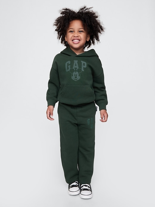 5 of 8 showing, with the color essex green of product Gap × Disney Baby Vintage Soft Mickey Mouse Logo Sweatpants