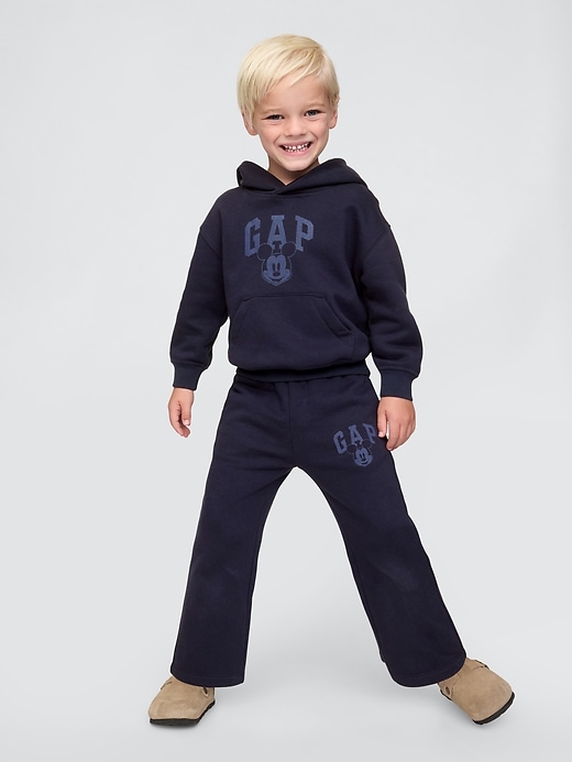 1 of 8 showing, with the color navy uniform of product Gap × Disney Baby Vintage Soft Mickey Mouse Logo Sweatpants
