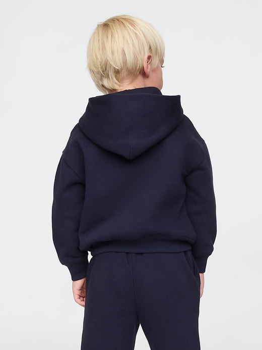 2 of 8 showing, with the color navy uniform of product Gap × Disney Baby Vintage Soft Mickey Mouse Logo Hoodie