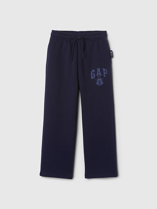 6 of 8 showing, with the color navy uniform of product Gap × Disney Baby Vintage Soft Mickey Mouse Logo Sweatpants