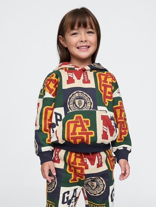 5 of 8 showing, with the color patchwork of product Gap × Disney Baby Vintage Soft Mickey Mouse Logo Hoodie