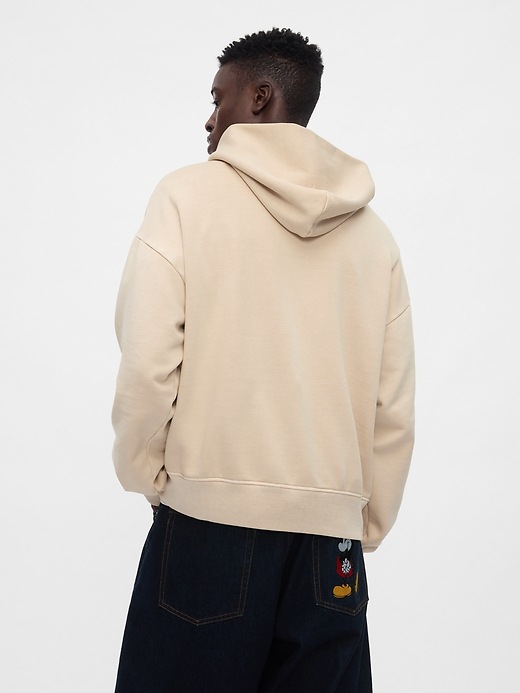 2 of 8 showing, with the color bedrock beige of product Gap × Disney Mickey Mouse Logo Hoodie