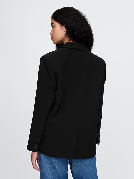 Image number 2 showing, BiStretch Satin-Trim Relaxed Blazer