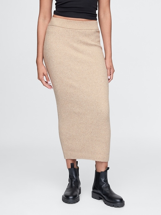 Image number 2 showing, CashSoft Rib Sweater Maxi Skirt