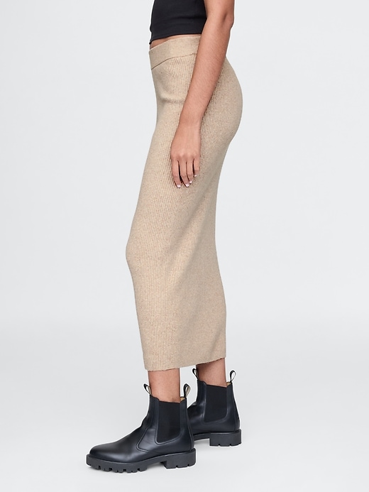 Image number 3 showing, CashSoft Rib Sweater Maxi Skirt