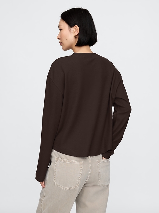 2 of 8 showing, with the color terra brown of product Oversized Waffle T-Shirt