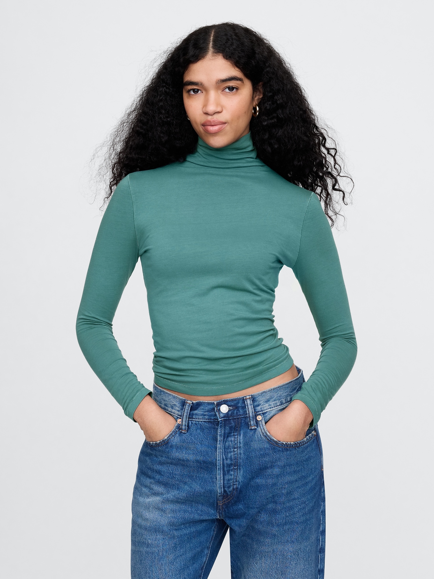everyone cotton turtleneck sweatshirt (BLACK) | everyone