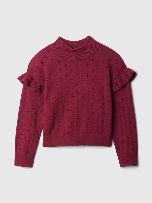 2 of 8 showing, with the color red delicious of product Baby & Toddler CashSoft Pointelle Sweater