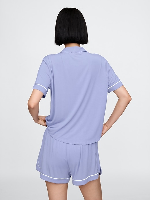 2 of 8 showing, with the color distant blue of product Modal Pajama Shirt