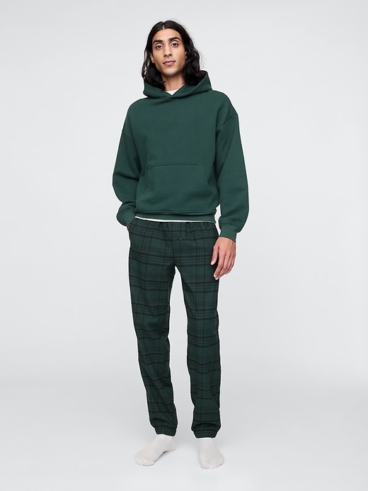 1 of 8 showing, with the color navy green blackwatch plaid of product Flannel PJ Joggers