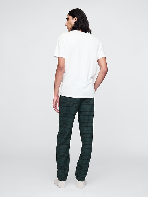 2 of 8 showing, with the color navy green blackwatch plaid of product Flannel PJ Joggers