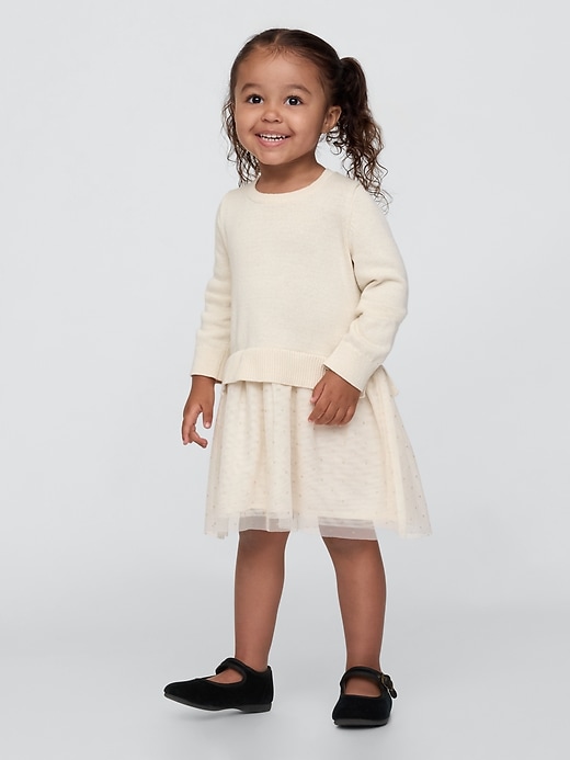 Image number 1 showing, Baby & Toddler 2-in-1 Sweater Tulle Dress
