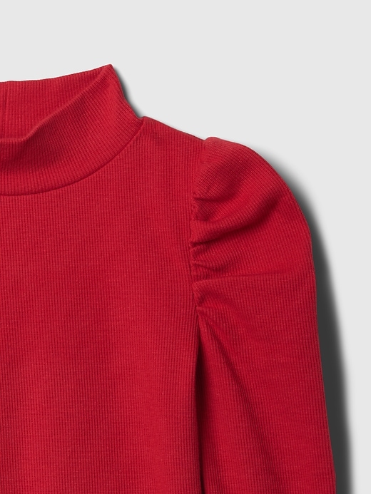Image number 3 showing, Baby & Toddler Puff-Sleeve Rib Mockneck