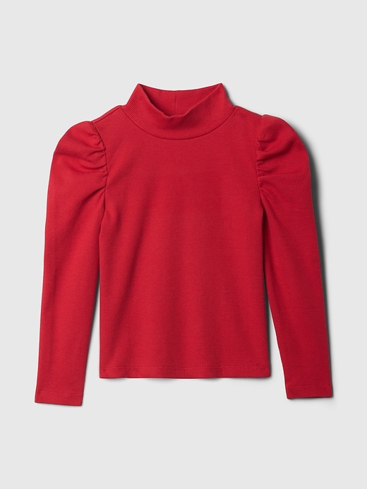 Image number 1 showing, Baby & Toddler Puff-Sleeve Rib Mockneck