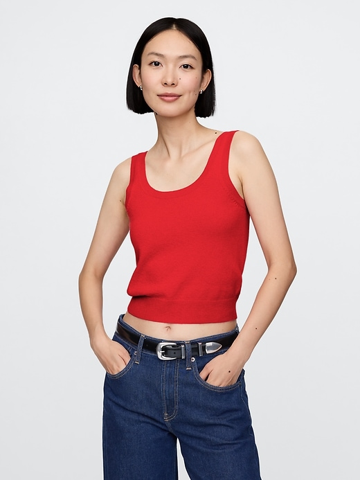 Image number 1 showing, CashSoft Cropped Tank Top