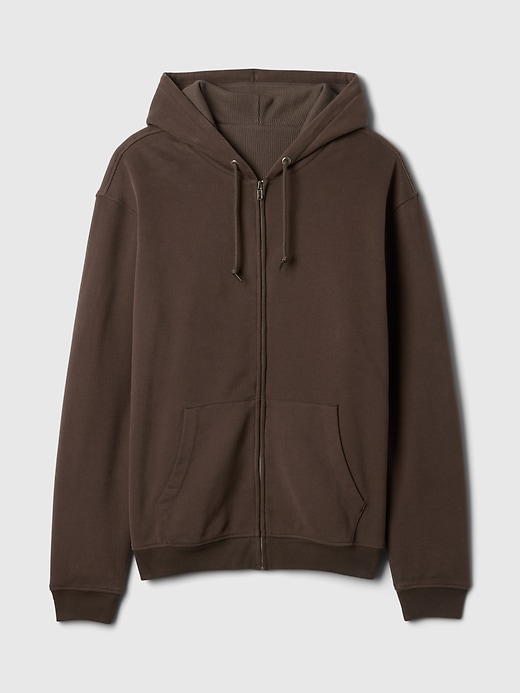 Image number 5 showing, VintageSoft Waffle-Lined Zip Hoodie