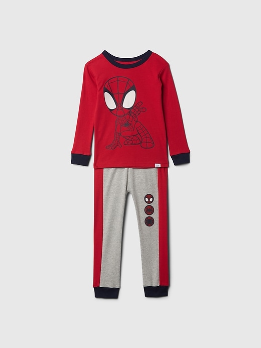 Image number 1 showing, Baby & Toddler Marvel Organic Brushed Cotton Spider-Man PJ Set