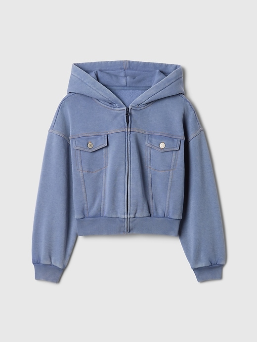 Image number 5 showing, Kids VintageSoft Cropped Zip Hoodie