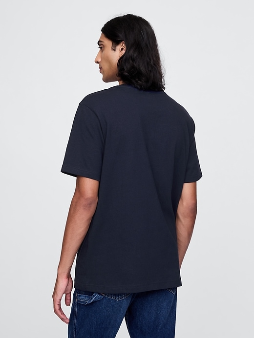2 of 8 showing, with the color dark night of product Heavyweight Pocket T-Shirt
