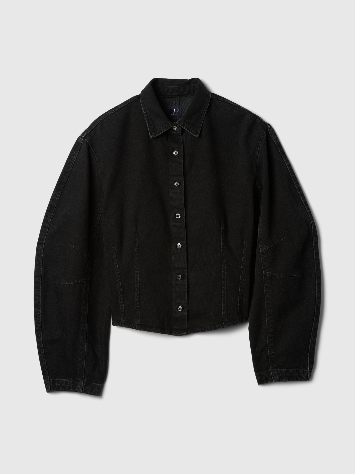Barrel-Sleeve Denim Shirt | Gap