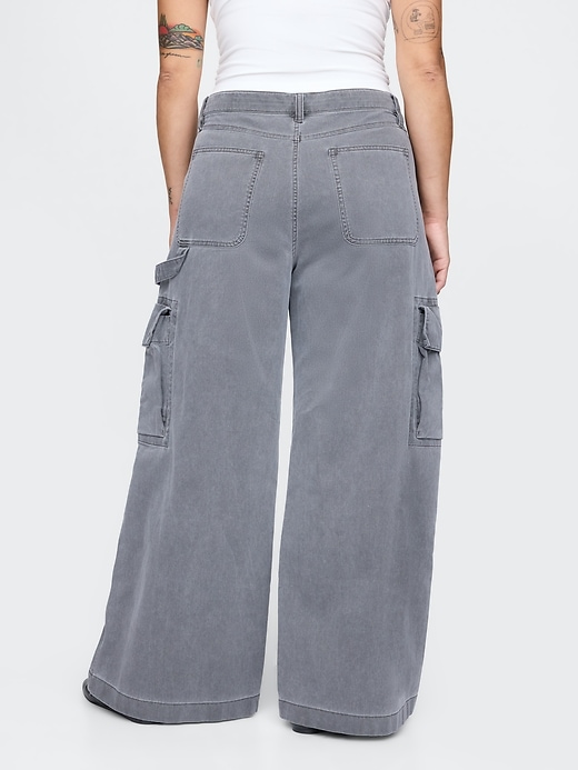 Image number 6 showing, Mid Rise Cargo Baggy Khakis