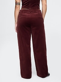 High Rise Velvet Straight Pants | Gap