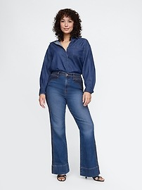 High Rise &#39;70s Flare Jeans