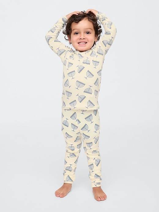 Image number 1 showing, Baby & Toddler Organic Brushed Cotton Holiday PJ Set