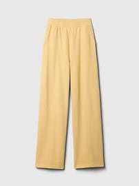 French Terry Seamed Wide-Leg Sweatpants