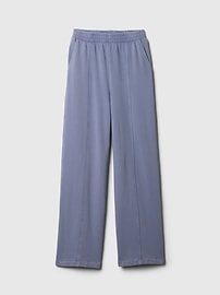 French Terry Seamed Wide-Leg Sweatpants