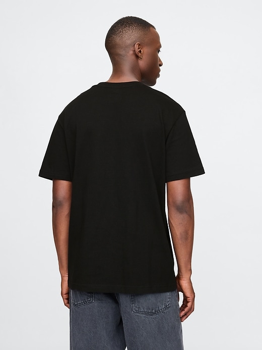 2 of 8 showing, with the color true black of product Heavyweight Pocket T-Shirt