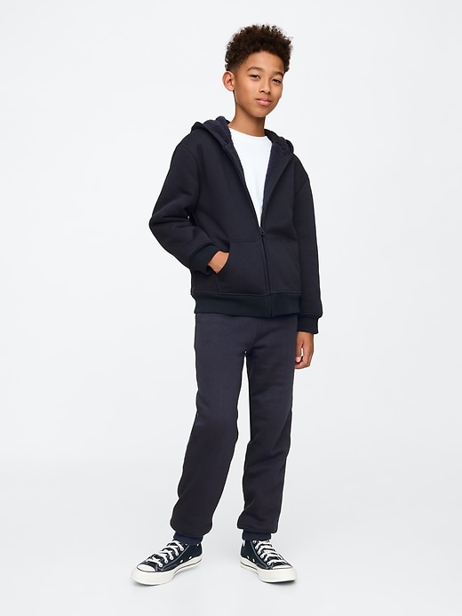 Image number 1 showing, Kids VintageSoft Sherpa-Lined Joggers