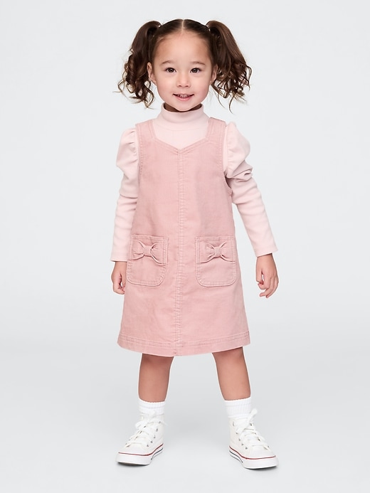 1 of 8 showing, with the color PRIMITIVE pink of product Baby & Toddler Reissue Velvet Jumper Dress