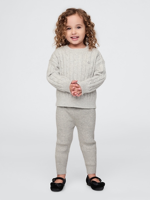 Image number 1 showing, Baby & Toddler CashSoft Rib Sweater Leggings
