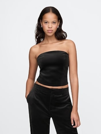 Velvet Crop Tube Top