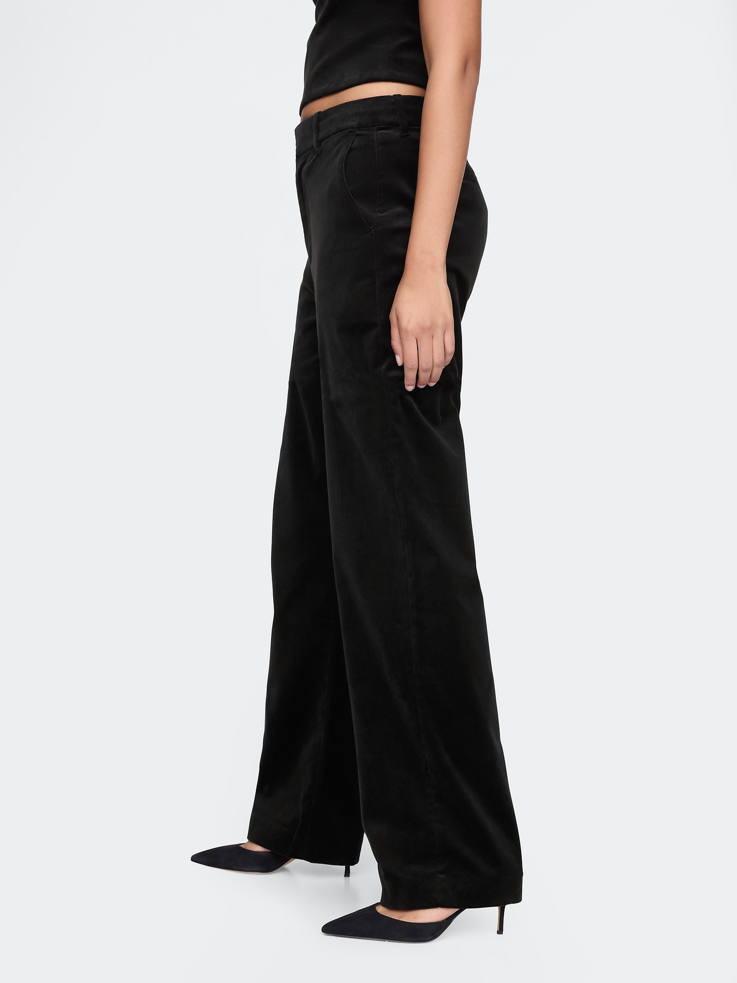 Wide-Leg Seamed Pull-On Pants | Gap