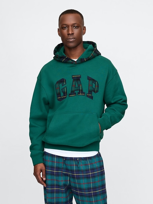 Image number 1 showing, VintageSoft Striped Logo Hoodie