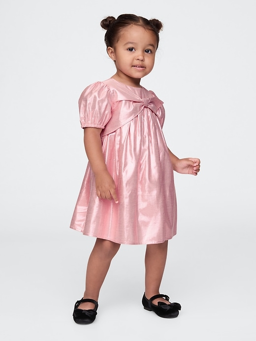Image number 1 showing, Baby & Toddler Metallic Bow Dress