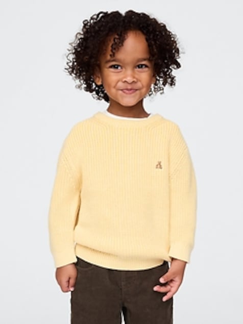 Baby & Toddler  Shaker-Stitch Crewneck Sweater