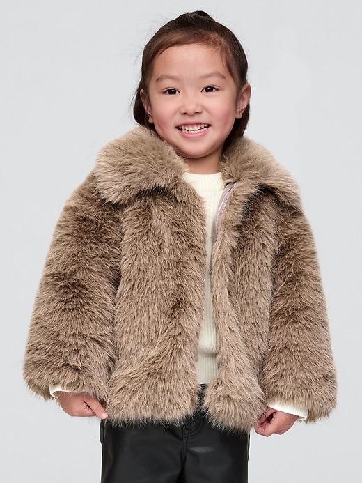 Image number 1 showing, Baby & Toddler Recycled Faux Fur Jacket