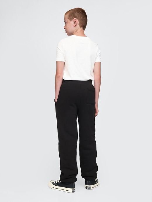 2 of 8 showing, with the color true black of product Kids VintageSoft Sherpa-Lined Joggers