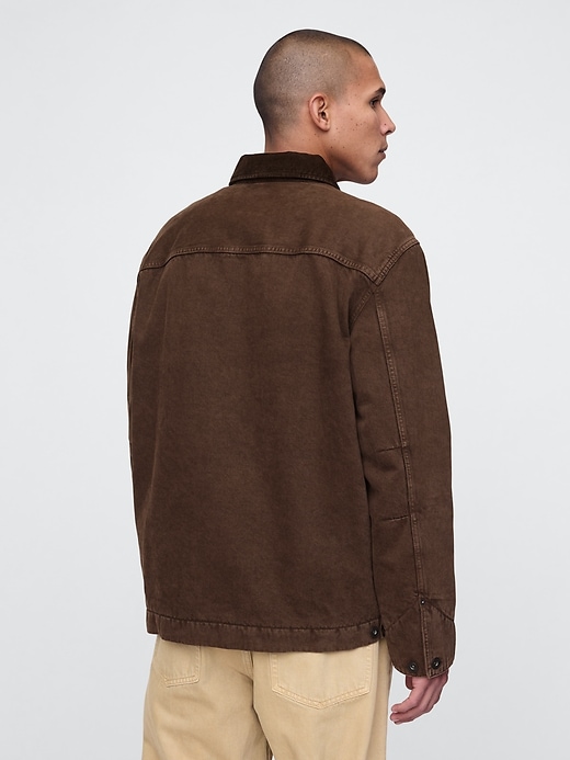 2 of 8 showing, with the color WOODSY BROWN of product Denim Chore Jacket